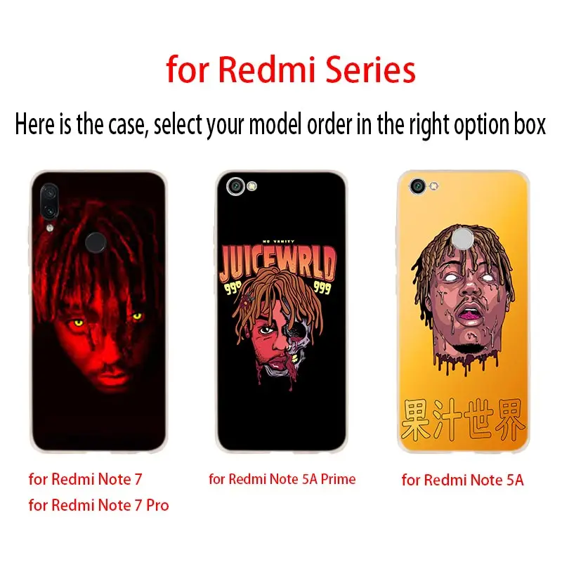 Мягкий чехол для телефона Juice WRLD 999 Xiaomi Redmi 9a 8a 7a 6pro 6a 5a Note 9 8 7 6 5 Pro s 8t|Бамперы| |