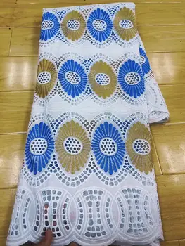 

nigerian lace fabric brode coton africain high quality swiss voile lace in switzerland embroidery fabric cotton lace 5yard