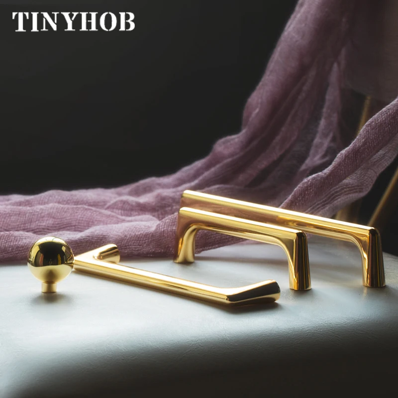 Ручки и ручки из золотого/цинкового сплава для выдвижных ящиков кухонного шкафа