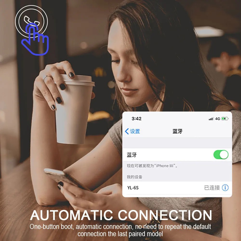 Cewaal Car Handsfree Bluetooth Earphone Headset Noise Reduction Bluetooth Earpiece in Ear Wireless Headphone Mic Earphone