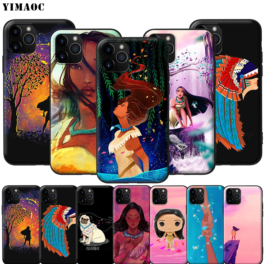 Силиконовый мягкий чехол YIMAOC Покахонтас для iPhone 12 Mini 11 Pro XS Max XR X 8 7 6 6S Plus 5 5S