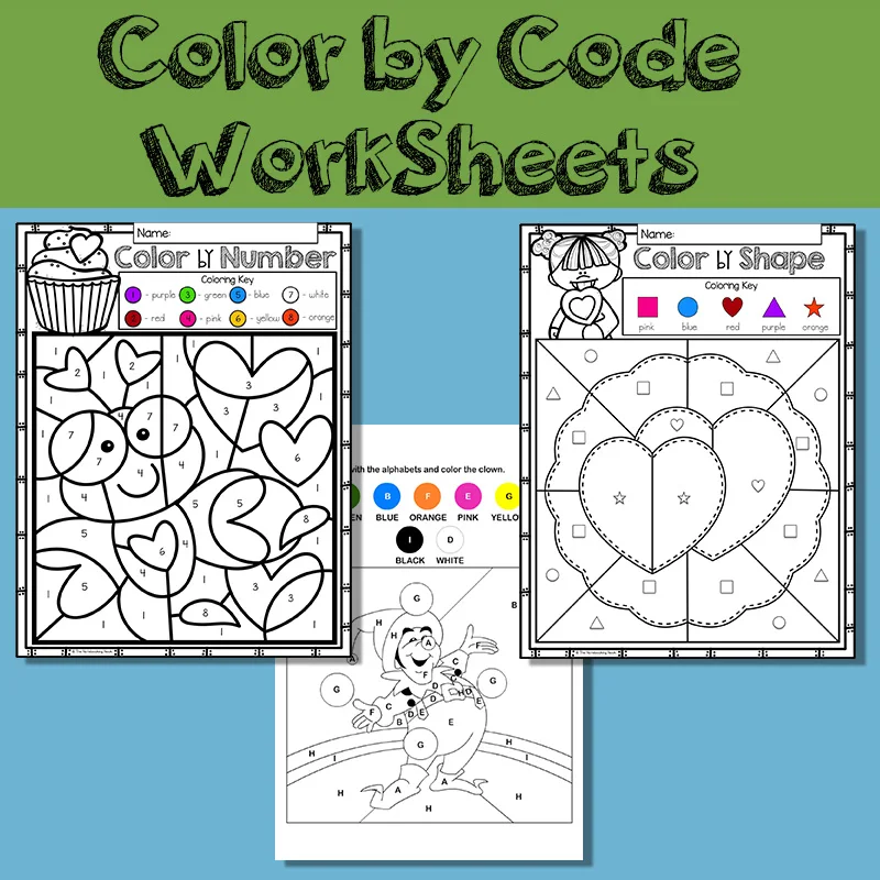 Educational Toys for Children Color By Shape Munber Letter Wooksheet Classroom  Learn English Books  Painting Exercise Book