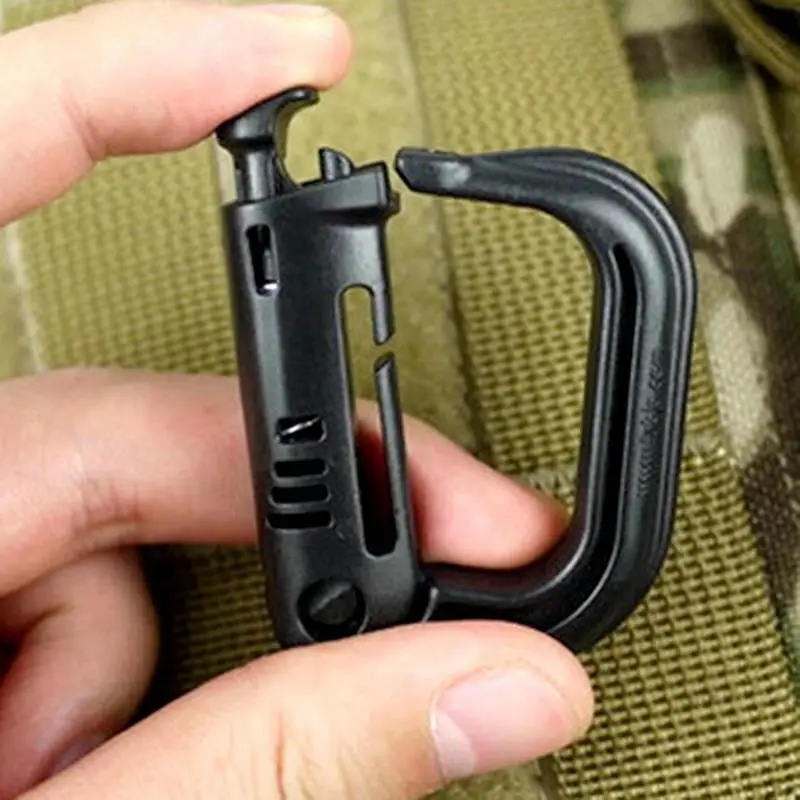 

1PCS GRIMLOC EDC Tool Tactical Shackle Safety D-Type Hanging Hiking Backpack Hanging Buckle Camping Equipment Outdoor Survival