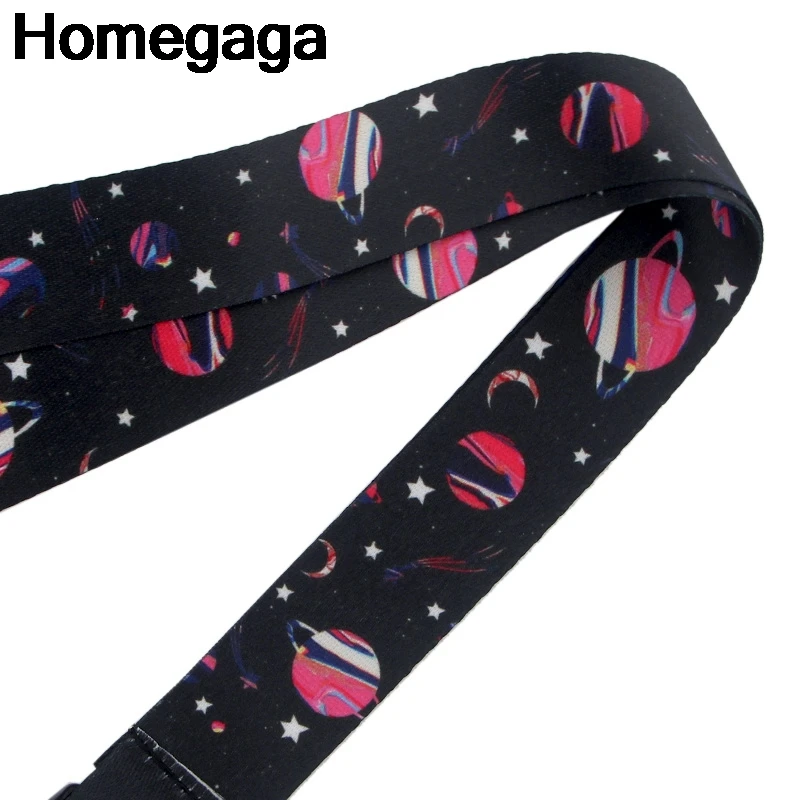 Homegaga космические звезды Вселенной бирки ремень шеи ремешки для ключей ID карты пропуска тренажерный зал мобильный телефон USB бейдж держатель DIY повесить D2359