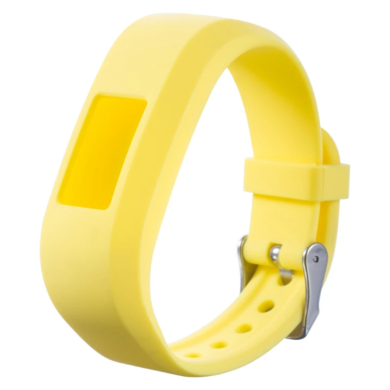 Цвет: желтый Силиконовый ремешок для часов для Garmin Vivofit JR JR2 Junior fitness - Цвет: Цвет: желтый