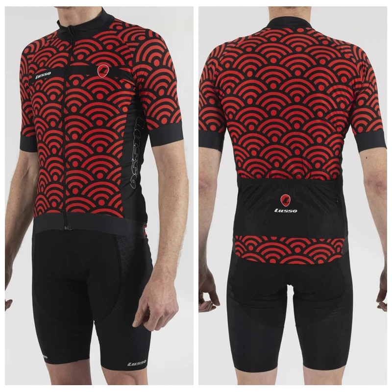 sets LUSSO мужская летняя одежда для горного велосипеда ropa ciclismo maillot дышащая куртка для велосипедистов трикотажный комплект велосипедный костюм - Цвет: sets