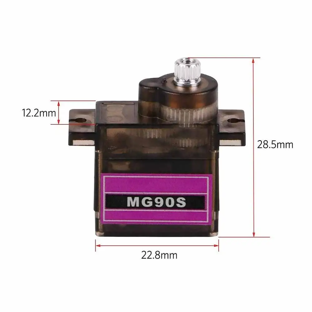 10 шт./лот MG90S mg90s металлическая Шестерня цифровая 14g мини сервопривод для радиоуправляемого вертолета самолета лодки автомобиля MG90 9G Trex 450 Rc робот Вертолет