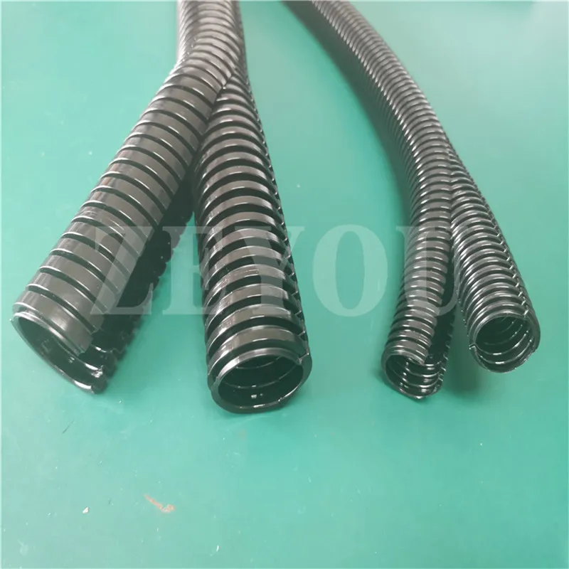 1 meter ID24.8*OD31.4mm PA Nylon double deck split convoluted tube corrugated pipe for electrical wire