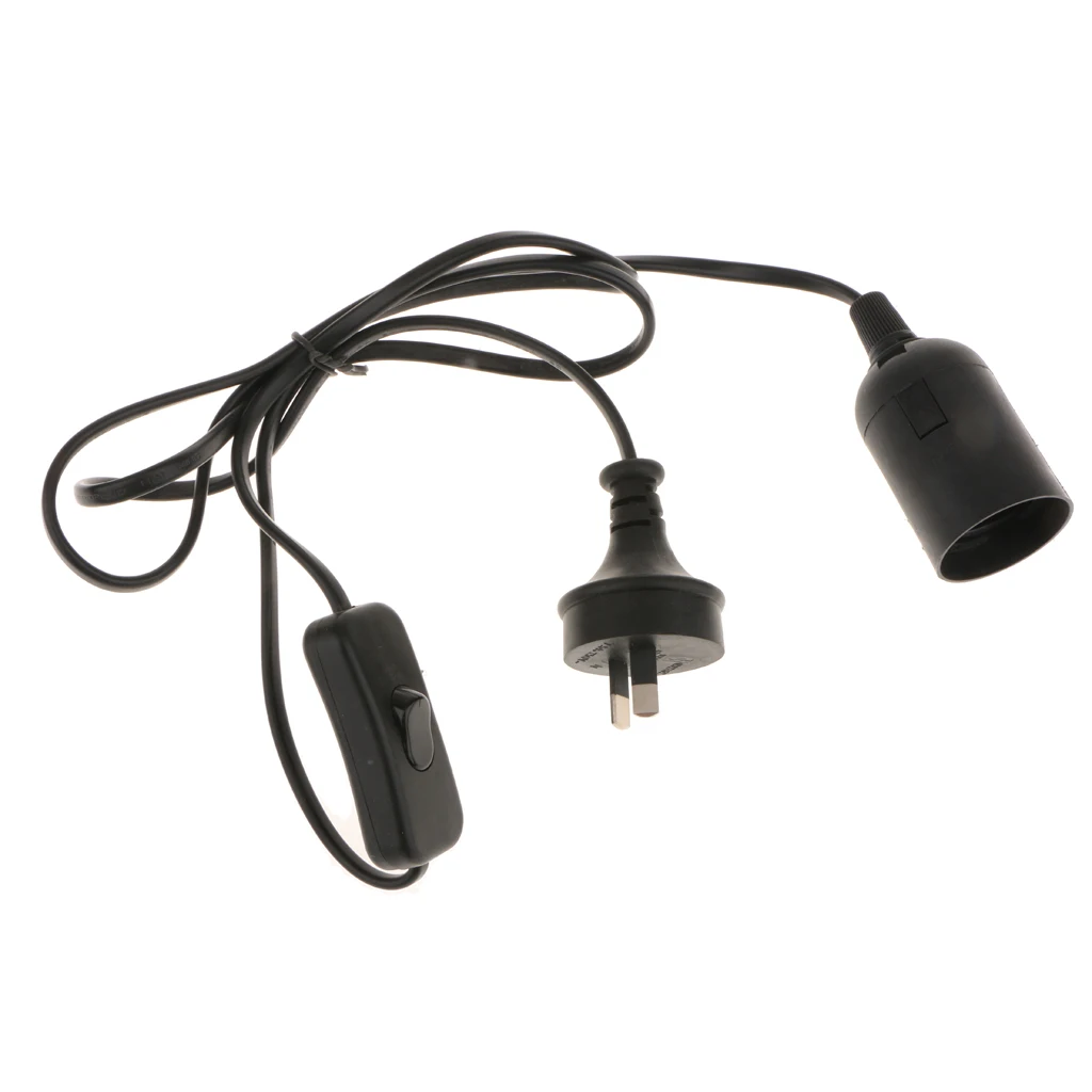 

E27 Light Bulb Socket Lamp Holder To AU Plug Power Cord Adapter w/ Switch