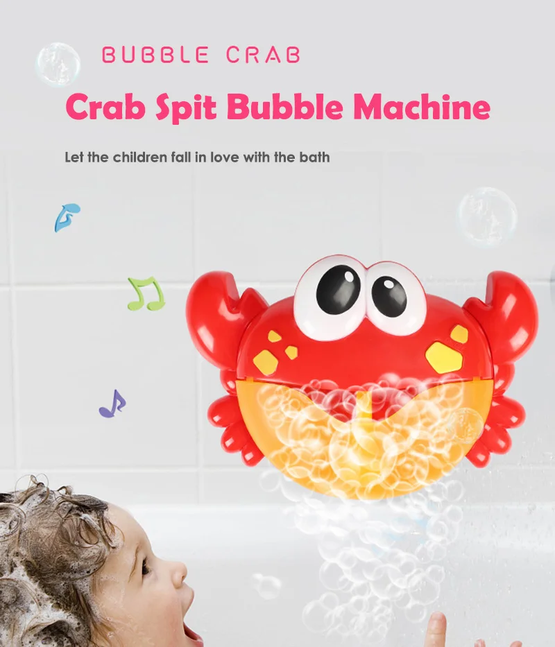 Bubble Краб игрушка для ванны машина Bubble крабы лягушка музыкальная Ванна мыло автоматический пузырь чайник Ванная комната для малышей Малыш игрушка подарок