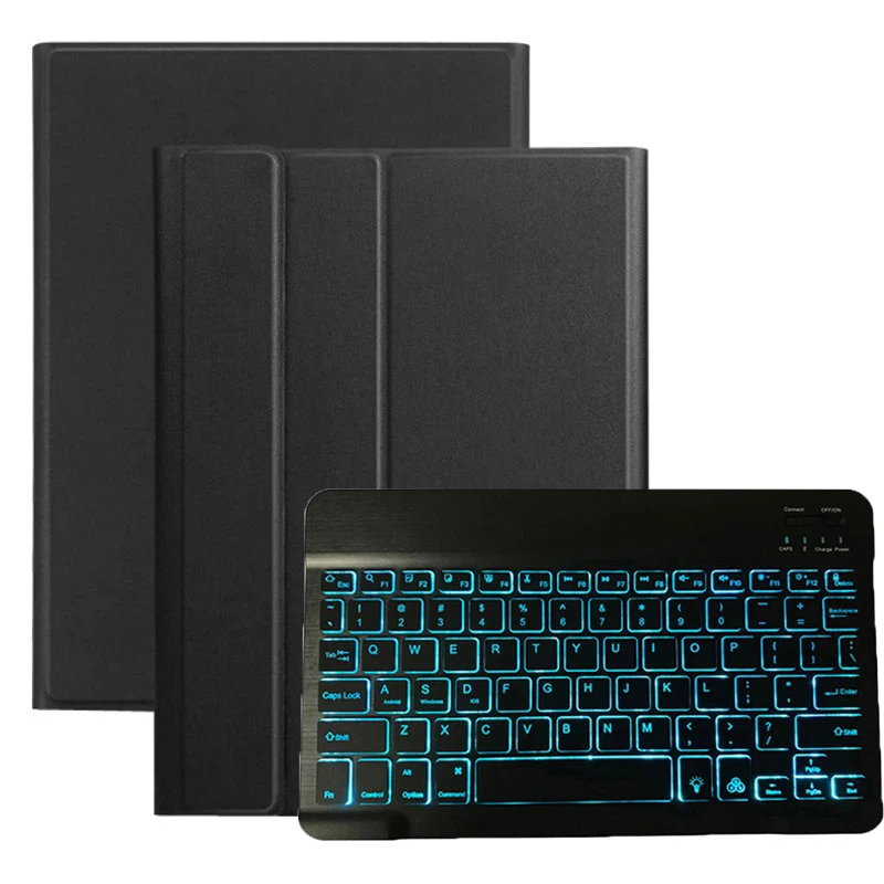 10,5 кожаный чехол для клавиатуры с Bluetooth клавиатура для Samsung Galaxy Tab S5E SM-T720 SM-T725 съемный Подсветка клавиатуры - Цвет: English Backlight