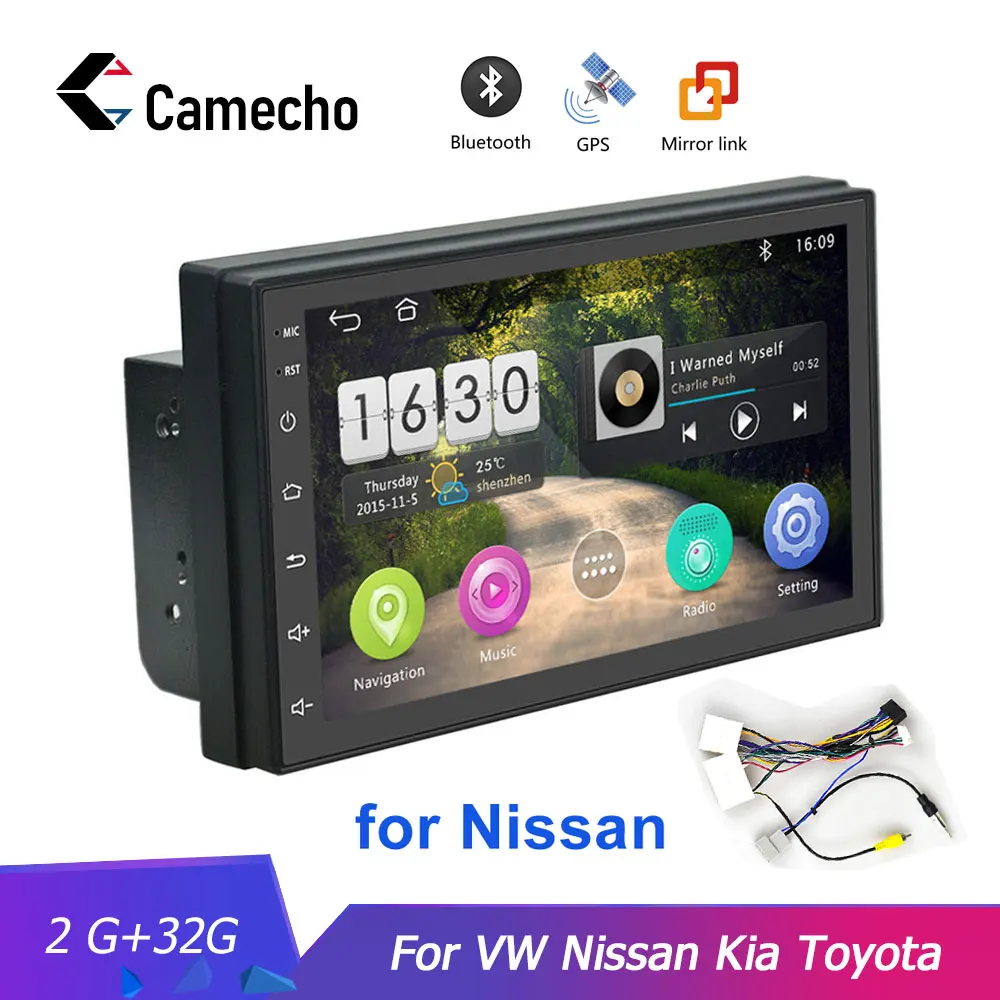Автомагнитола Camecho 2 din с gps android 7 '' универсальный мультимедийный плеер для