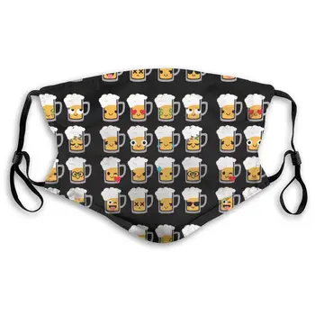 

Beer Many Face Emotion Active Carbon Filter Mask with PM2.5 Filters 5 Layers of Protection for Unisex