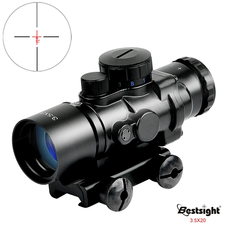 Тактический красный зеленый синий оптический прицел Bestsight 3.5X30 для охоты с