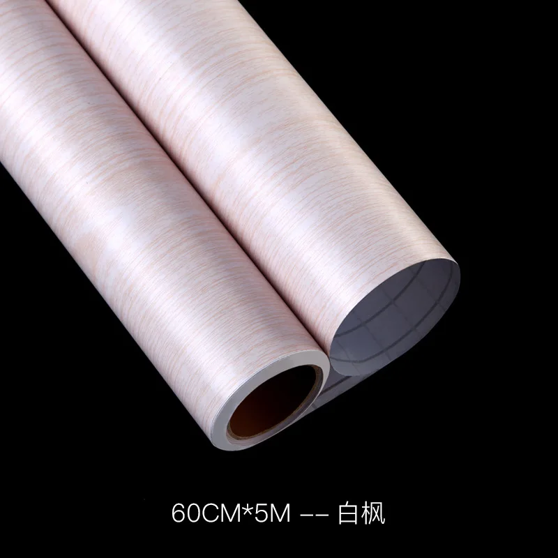 White maple 60 см* 5 м мягкая пленка утолщенная Водонепроницаемая самоклеящаяся настенная бумага старая мебель гардероб ремонт деревянная наклейка бумага - Цвет: White maple