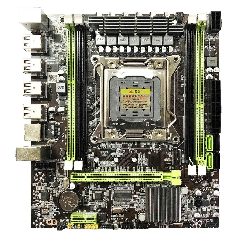 X79 материнская плата Lga 2011 4xDdr3 двухканальный 64 Гб памяти Sata 3,0 Pci-E 8Usb для настольных ПК Core I7 Xeon E5