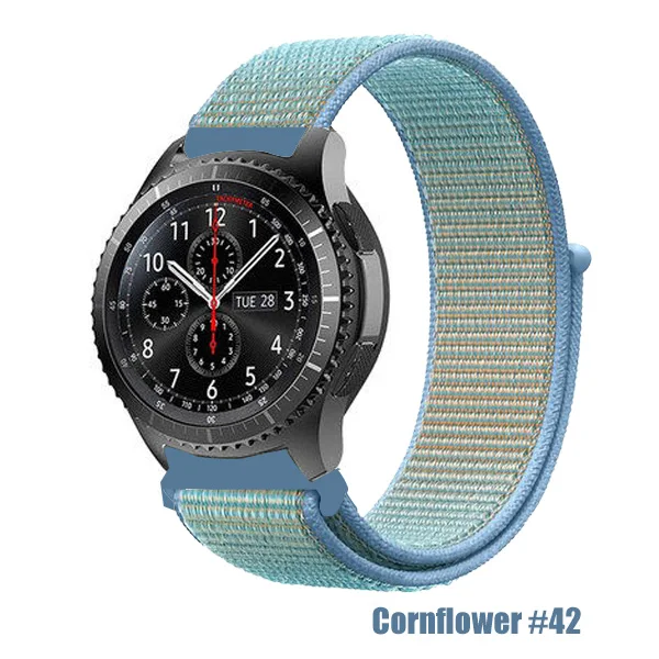 Нейлоновый ремешок-петля для samsung galaxy watch 46 мм 42 мм galaxy watch active 2 ремешок gear s3/22 мм 20 мм ремешок для часов huawei watch gt 2 - Цвет ремешка: Cornflower 42