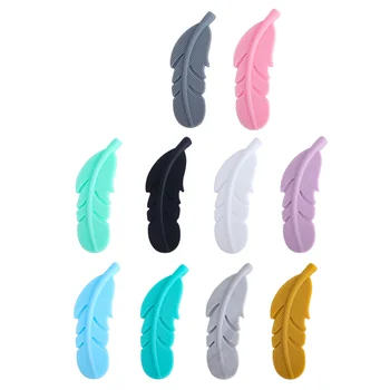 

10pcs Silicone Portable Comfortable Premium Pacifer Accessory Feather Beads Pacifier Holder Teether Beads