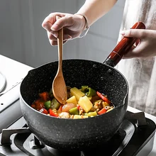 Японская Снежная сковорода детское питание маленький молочный горшок бытовой антипригарный для приготовления лапши суп рисовая кастрюля с деревянной ручкой кастрюля