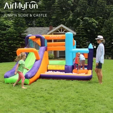 

AirMyFun Inflatable Bounce House, Jumping Bouncer with Air Blower, Splash Pool to Play, Kids Slide for Outdoor Playing Castle