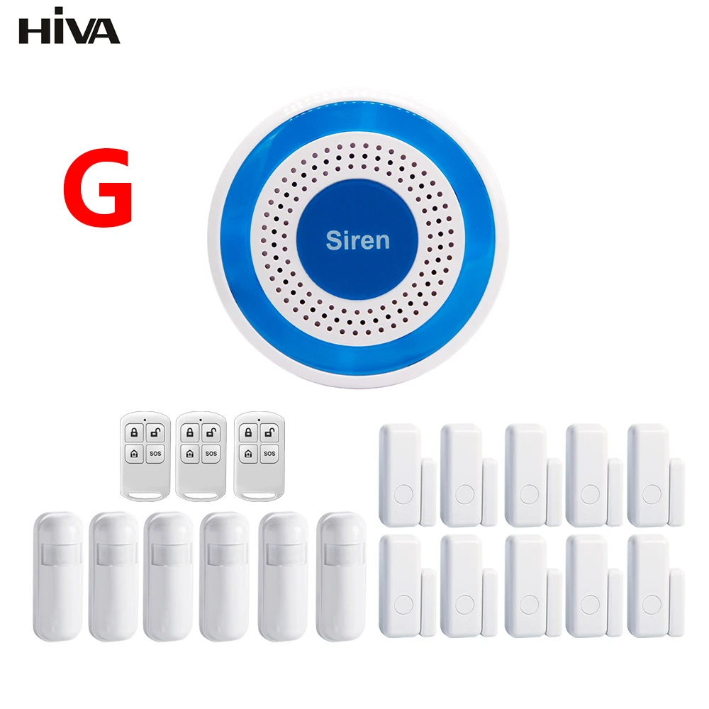 Sirena estroboscópica inalámbrica para interiores, sirena de sonido y luz de 433mhz, Mini sirena de seguridad para el hogar, sistema de alarma de sonido