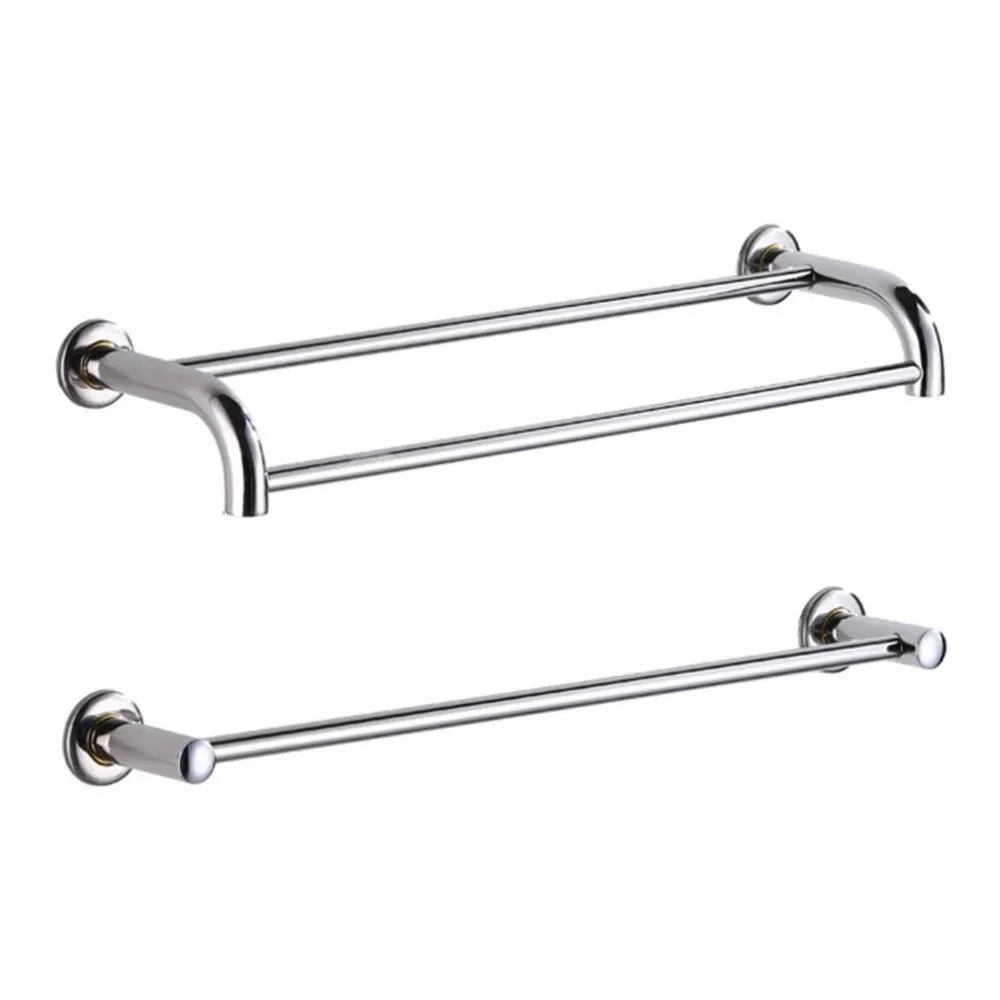 

Stainless Steel towel Anti-rust Towel Rack 40cm/ 50cm/ 60cm/ 70cm/80cmMultifunctional Rod Toilet Bathroom Washroom Storage Rack