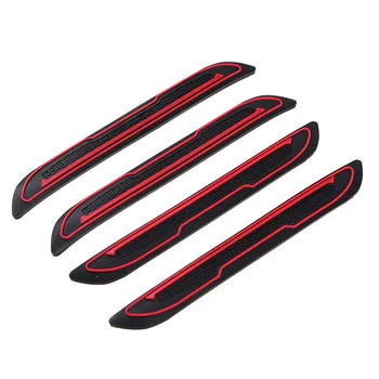 

4Pcs/set Car Door Edge Scratch Anti-collision Protector Guard Strip Universal high quality Black & Red 122*13MM