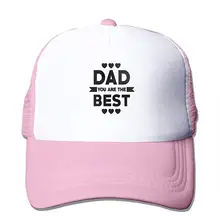 Папа вы лучшие сетчатые бейсболки унисекс Регулируемая Кепка В Стиле Дальнобойщика розовый