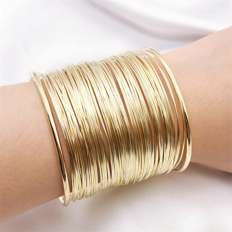 Bangle Bracelet Fkewyy Luxury Charm Bracelets Women Gold Color Hollow Designer Gothic Accessories Alloy Statement Jewelry