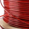 HQ RW01 RED PVC Plastic Coated Galvanized Steel Wire Rope Flexible Cable for Clothesline Fence Trellis 2-8MM Diameter 2