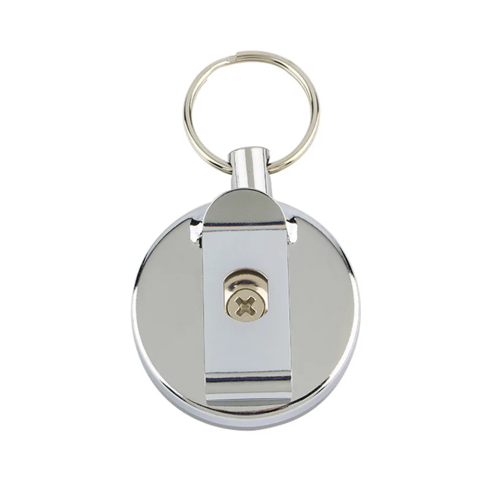 1pc Stainless steel Tool Belt Money Retractable Key Recoil Ring Pull Chain Clip Keychain key Chain