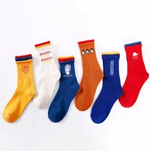 Японские стильные забавные Женские носочки в стиле Харадзюку С героями мультфильмов; сезон осень-зима; женские носки из хлопка; Calcetines Mujer Meias; 121501