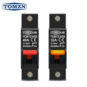 

hydrautic magnetic type DC MCB circuit breaker 12V to 100V 32A 40A TOMZN TOB7Z-63S