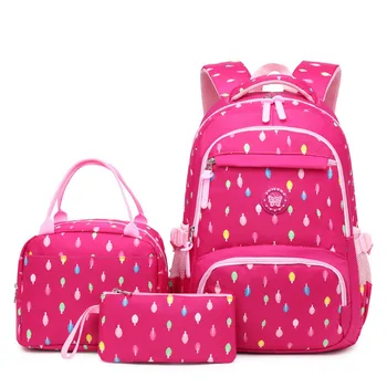

New Fashion Teen Girls Backpack Casual School Bags Lightweight Printing School Backpack Kids Children Book Bag 3pcs/set Mochilas