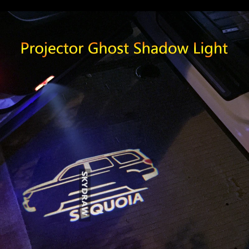 2 шт. для TOYOTA SEQUOIA(2007-) XK60 Автомобильный светодиодный дверной предупреждающий световой прожектор Призрак Тень светильник Добро пожаловать светильник