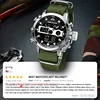 Reloj Masculino MEGALITH, relojes deportivos impermeables, relojes luminosos de doble pantalla con alarma, marca superior de lujo de reloj de cuarzo, venta al por mayor 8051 ► Foto 2/6