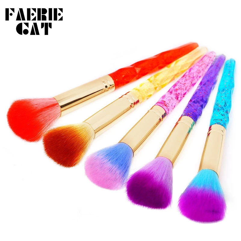 

1pcs Professional Nail Clean Brush 5 Colors Soft Skin-friendly Nail Art Gel Dust Cleaner Powder Remover Brushes Makeup Tool