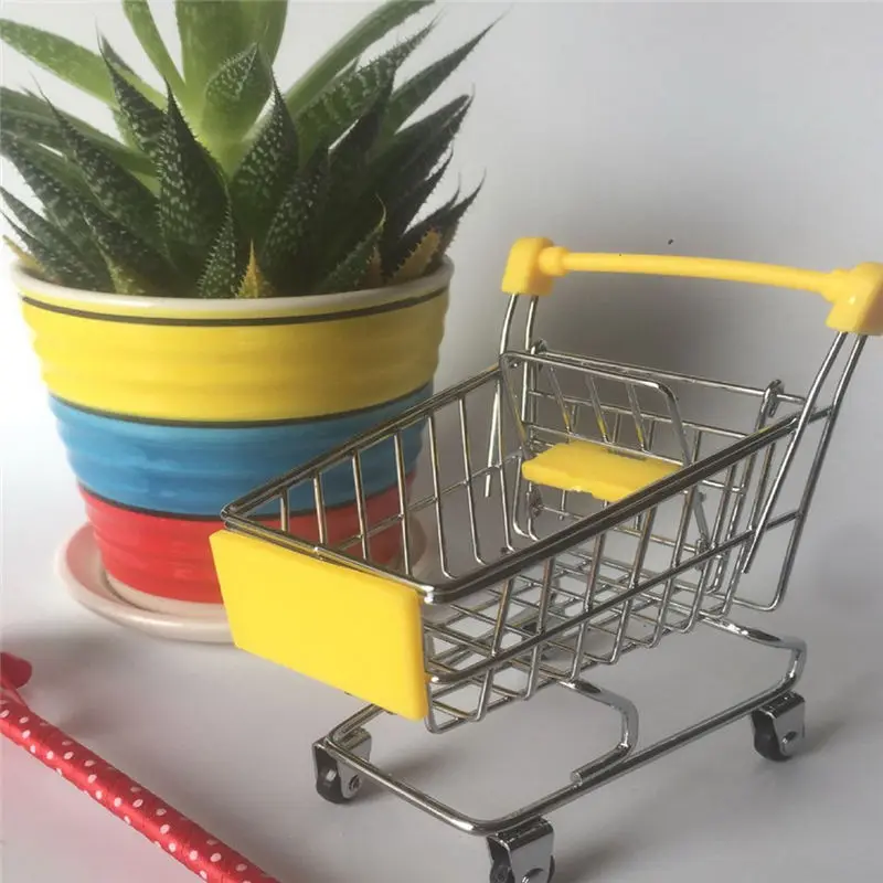 Креативный супермаркет, мини-Тележка для покупок, металлическая игрушечная игрушка для детей