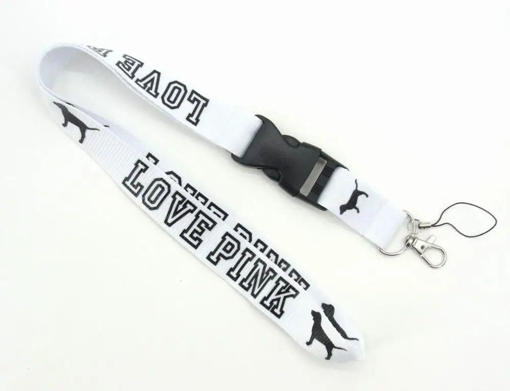 100PCS LOVE PINK Phone Lanyard Factory Direct