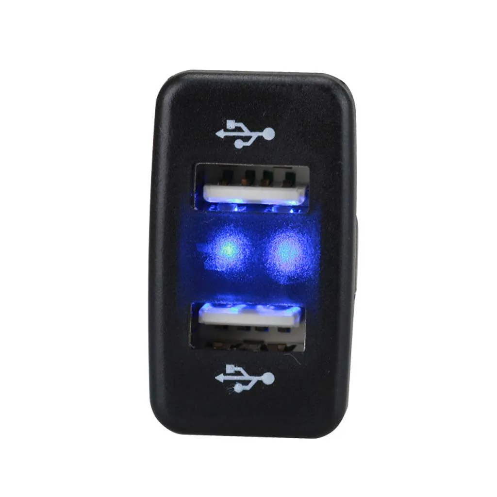 1x Dual USB Зарядное устройство гнездо 4,2 автомобиля Зарядное устройство гнездо на 2-портный Dual USB Порты и разъёмы зарядки Мощность адаптер выход для Toyota для телефона, планшета, gps
