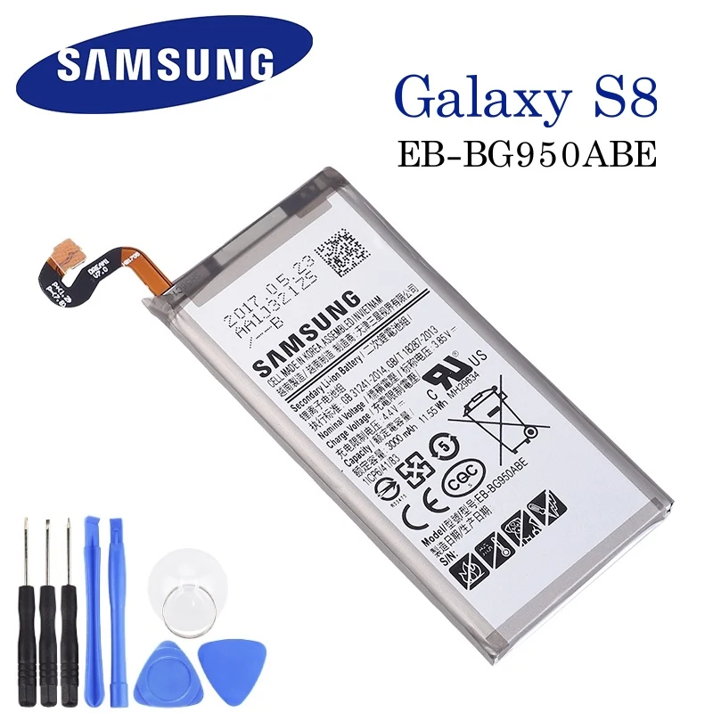 Батарея EB-BG950ABE для Galaxy S8 SM-G9508 G950F G950A G950T G950U G950V G950S Аккумуляторы мобильных телефонов 3000 мАч
