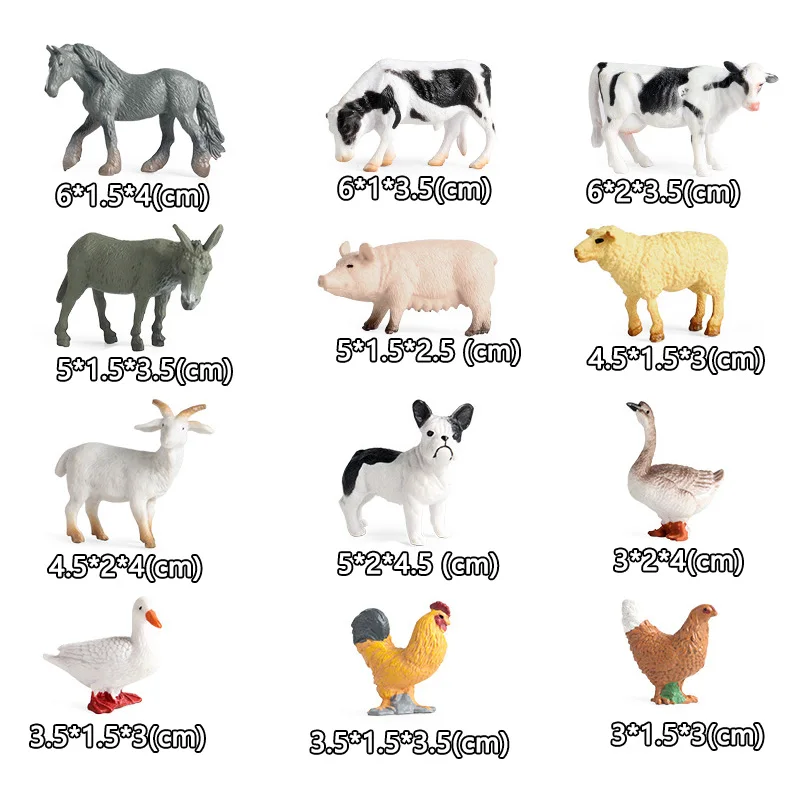 0€01 sur Mini Figurines Animaux de Ferme VORMOR 12 Pièces Réaliste