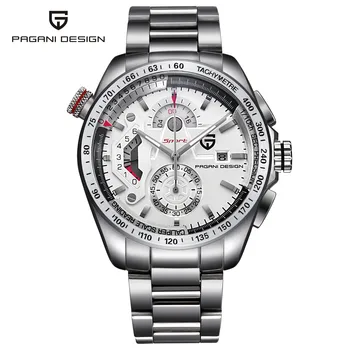 

Prgani Leisure waterproof men watch calendar fashion trend hot style luminous wrist watch chronograph clock casual dress