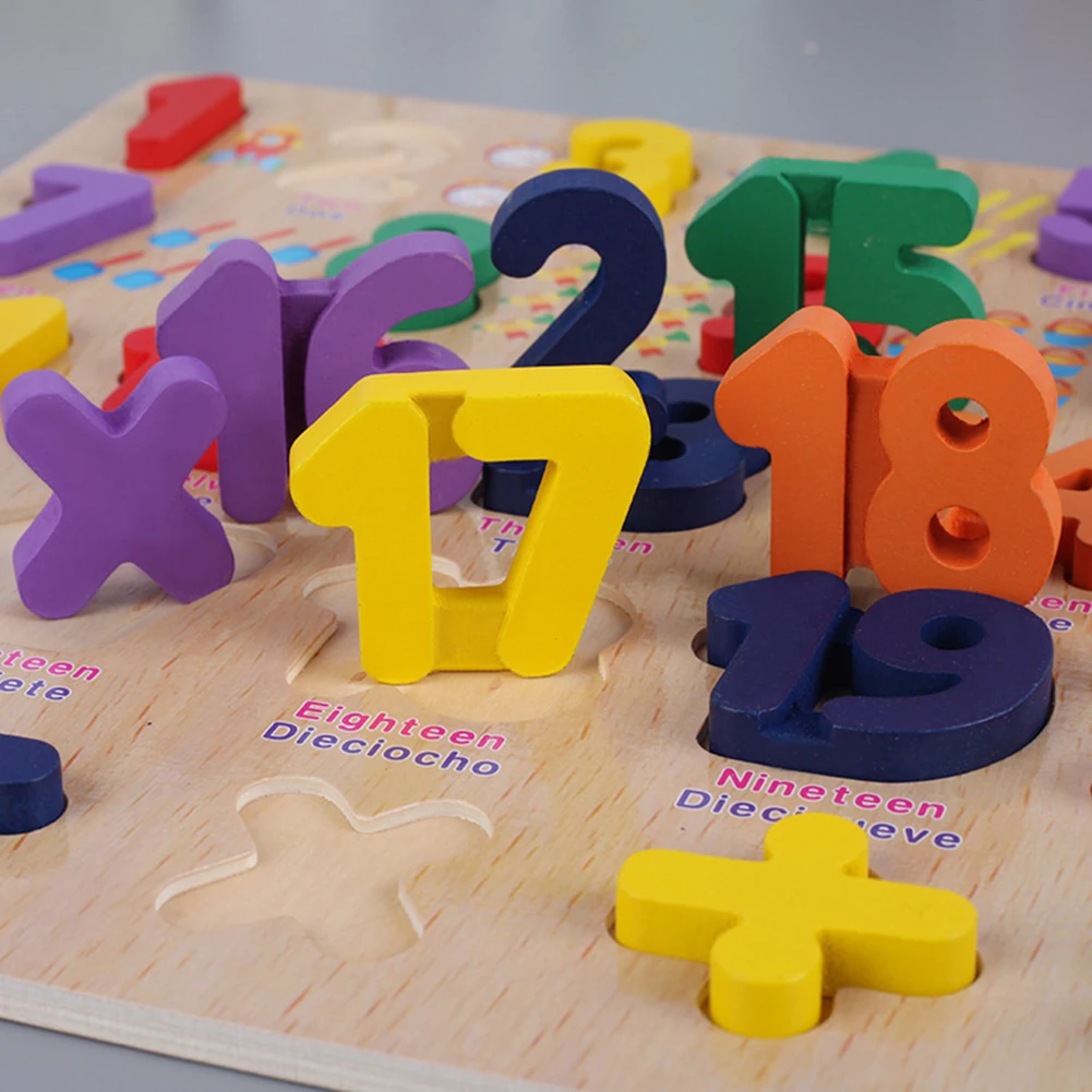 Смешные Деревянные красочные 3D Алфавит числа головоломки доска раннего образования детские игрушки дети