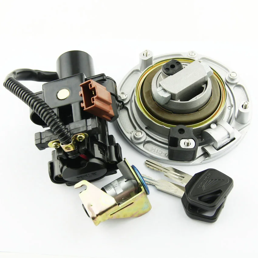 Motorcycle Ignition Key Switch Fuel Gas Cap Seat Lock Kit For Honda CBR1000RR CB600F HORNET