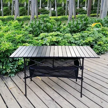 

Outdoors Portable Aluminum Alloy Mountaineering Camping Barbecue Mini table Home Storage Shelves