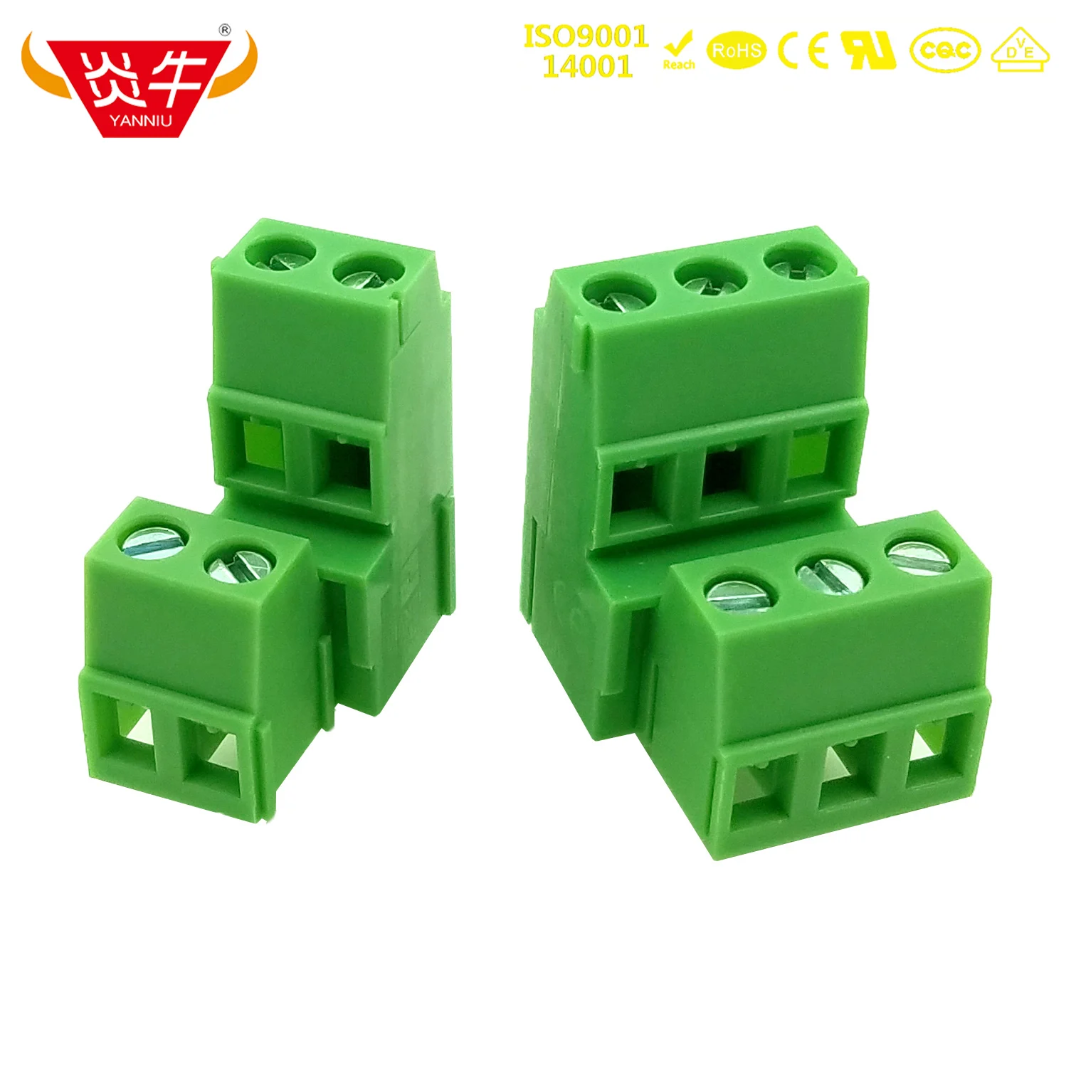 10Pcs KF128A KF128B 5.08 2P 3P PCB  SCREW TERMINAL BLOCK DG500A KF128HL 5.08mm 2PIN 3PIN MKKDS 1,5/ 2-5,08 - 1725038 PHOENIX