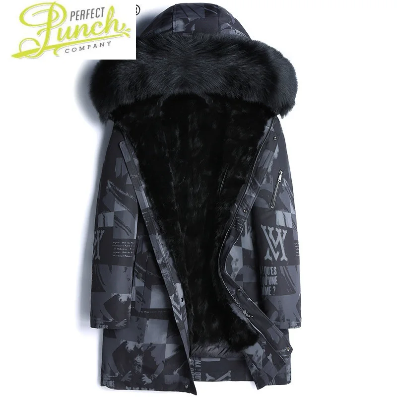

Fur Real Parka Winter Jacket Men Mink Fur Liner Men's Fur Coat Fox Fur Collar Plus Size Down Jacket Mink 4778 KJ2287