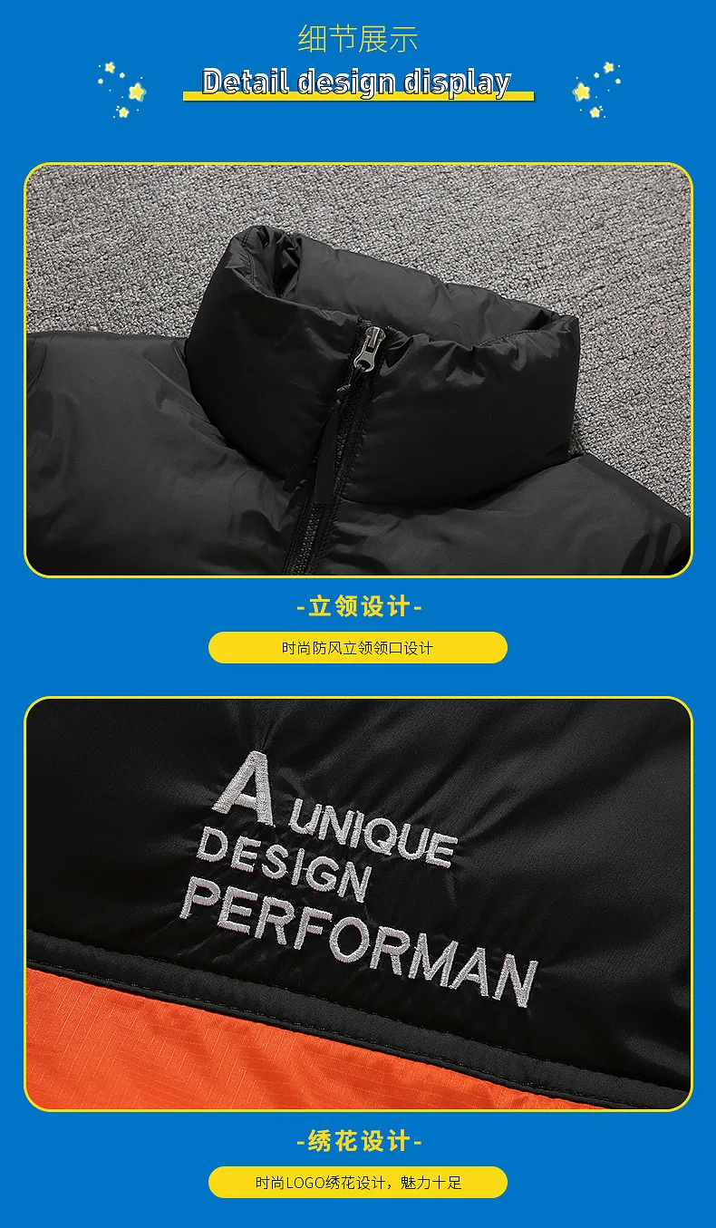 Cross Border for Boys' Clothes down Feather Cotton Vest Winter New Style Europe And America Big Boy Trend of Fashion Cotton