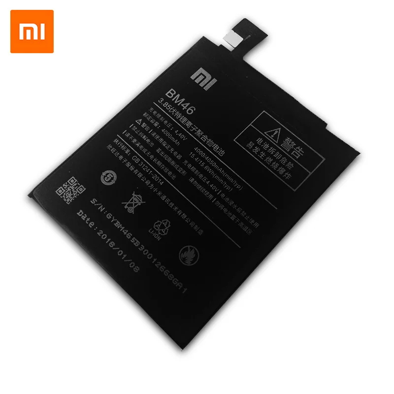 Аккумулятор для мобильного телефона Xiaomi BM46 4000 мАч для Xiaomi Redmi Note 3/Note 3 Pro, сменные батареи, Бесплатные инструменты